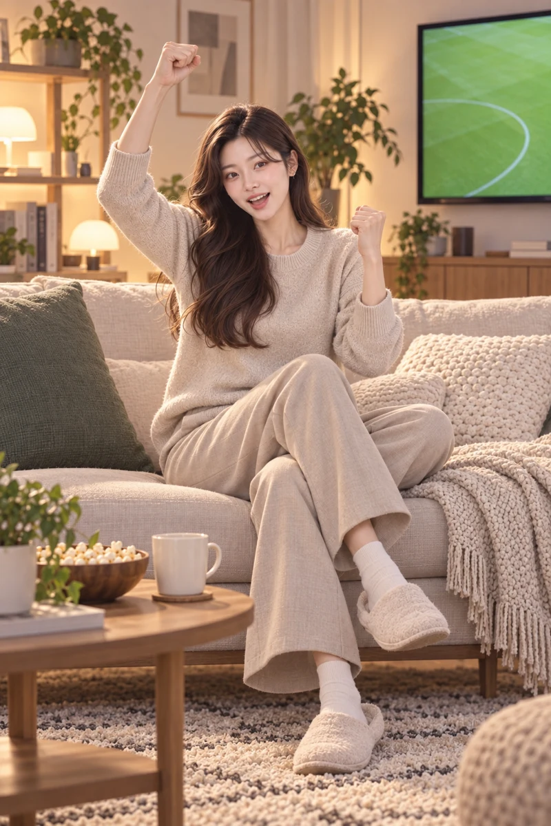 이로미가 A매치 관전 준비를 안내하는 전신 안내