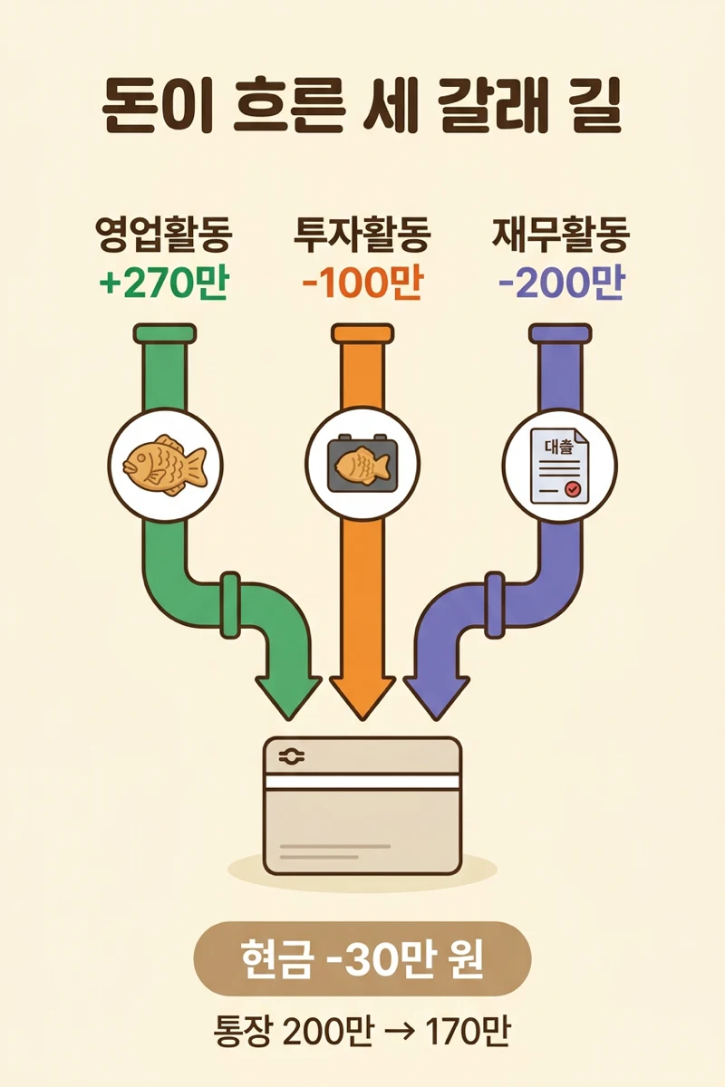 이익은 280만 원인데 통장은 왜 줄었을까? 현금흐름표 (붕어빵 경제교실 5화) 본문 이미지 body-a