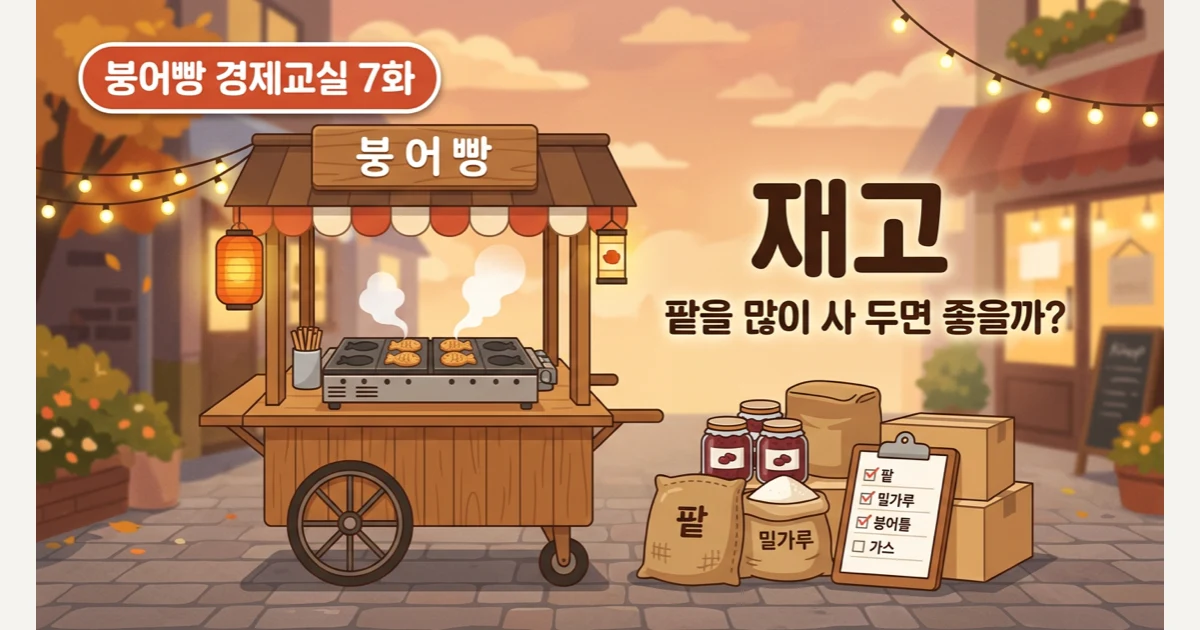 팥을 많이 사 두면 좋을까? 재고와 재고회전율 (붕어빵 경제교실 7화)