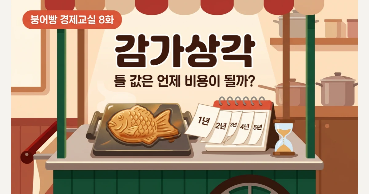 붕어빵 틀 값은 언제 비용이 될까? 감가상각 (붕어빵 경제교실 8화)