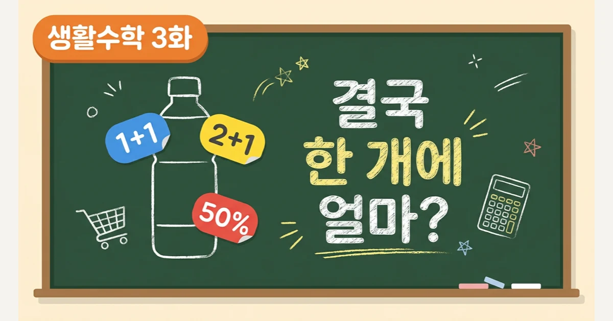 1+1과 50% 할인, 2+1은 몇 % 할인일까? 마트 행사 계산법 (생활수학 3화)